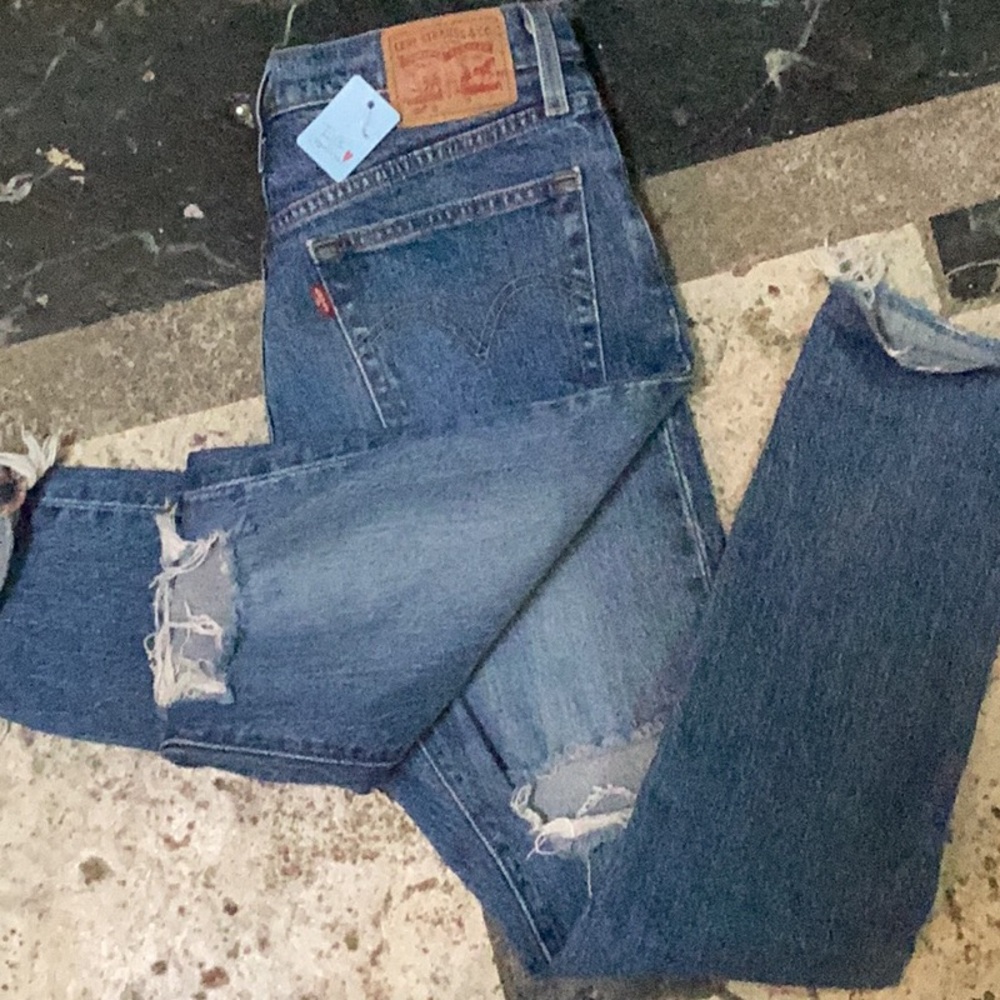 Levi's Blue Distressed Women's Jeans